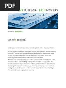 CARDING TUTORIAL FOR BEGINNERS