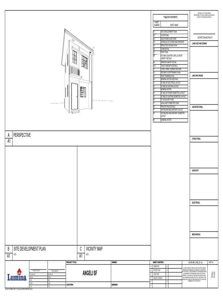 Working Drawings for Angeli SF Project | PDF | Buildings And Structures ...