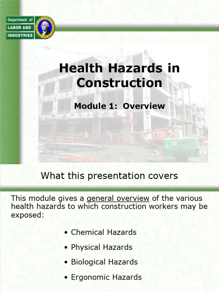 Health Hazards in Construction | PDF | Occupational Safety And Health