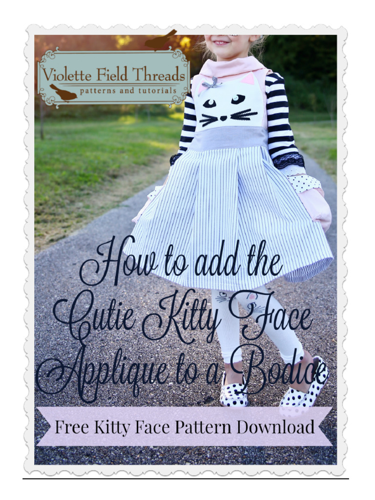 Cutie Kitty Face Sewing Tutorial | PDF | Sewing | Seam (Sewing)
