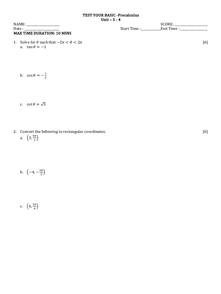 Basic Test 5-4 | PDF