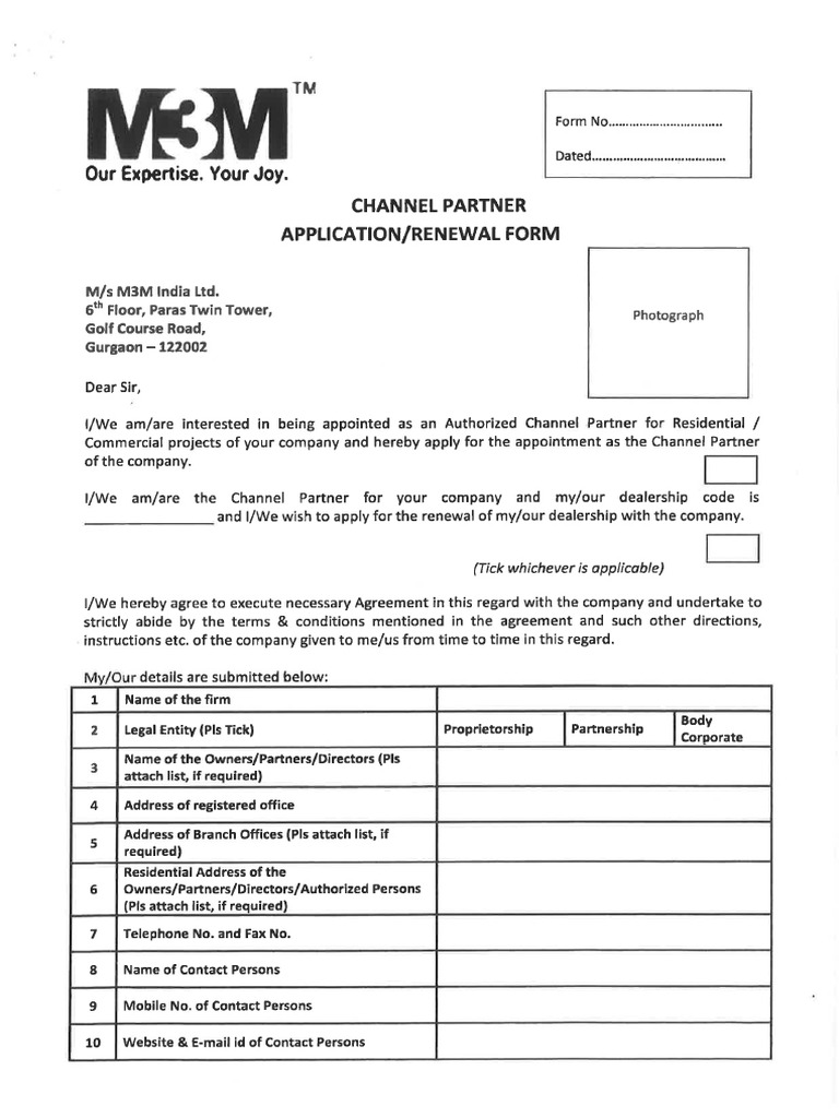CP Empanelment Form - CP Registration Form | PDF