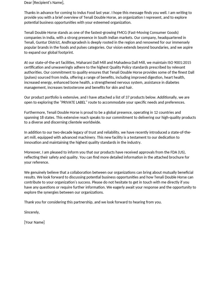 Indus Food Buyer - Mail. | PDF