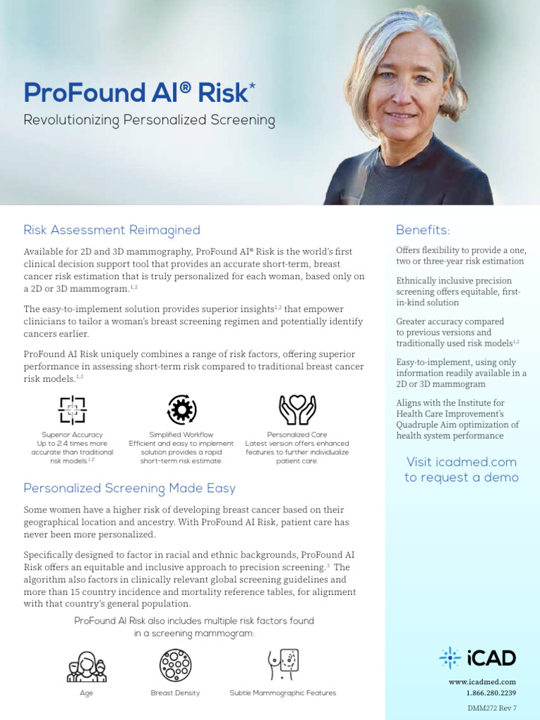 ProFound AI® Risk: Personalized Breast Cancer Assessment | PDF ...
