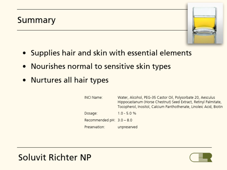 Soluvit Richter NP Composition Overview | PDF