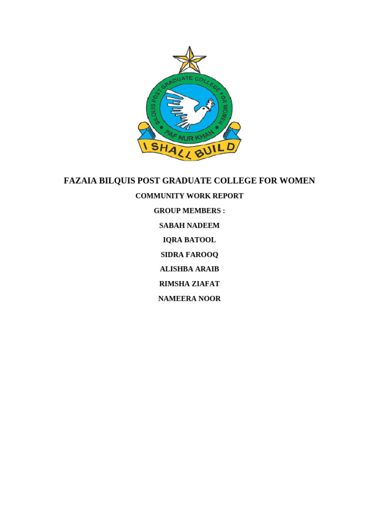 community-work-report-fazaia-college-pdf