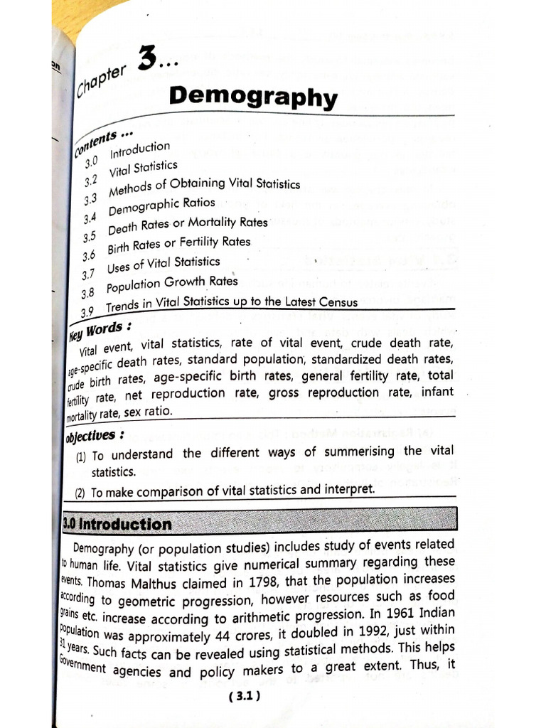 Demography Notes | PDF