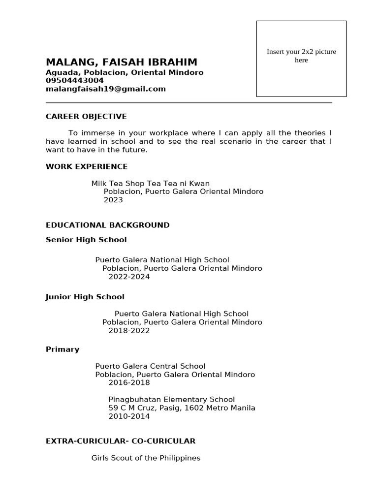 Resume Sample | PDF