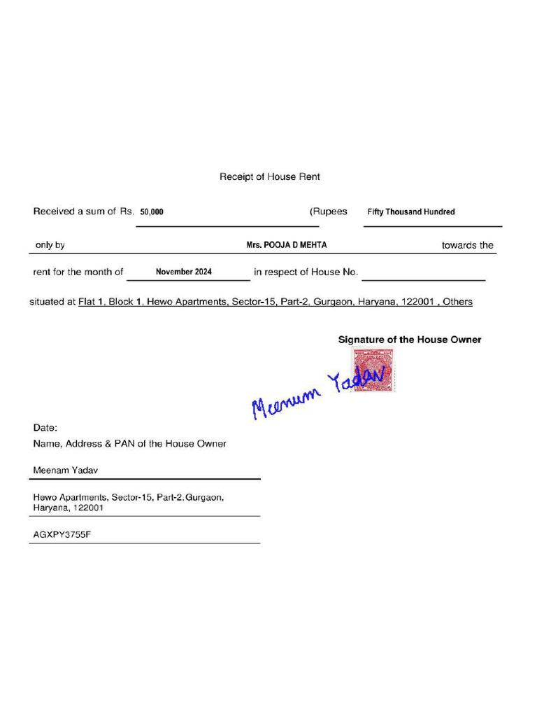 Rent Bill | PDF