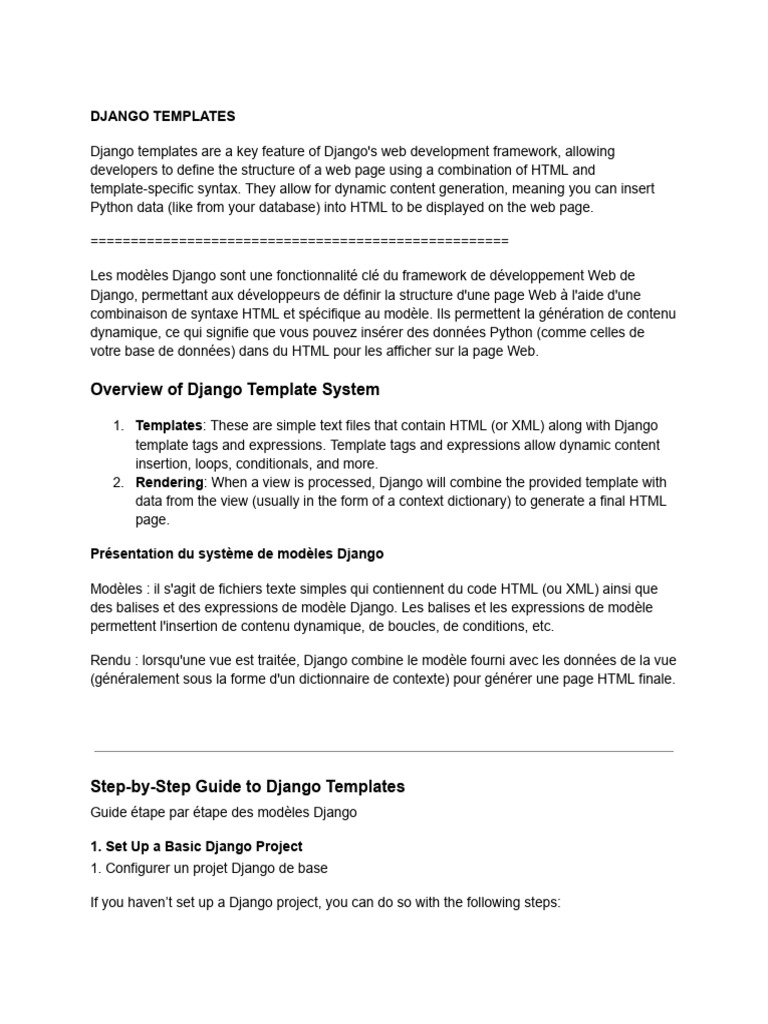 Guide sur les modèles Django | PDF | Langage de balisage | XML