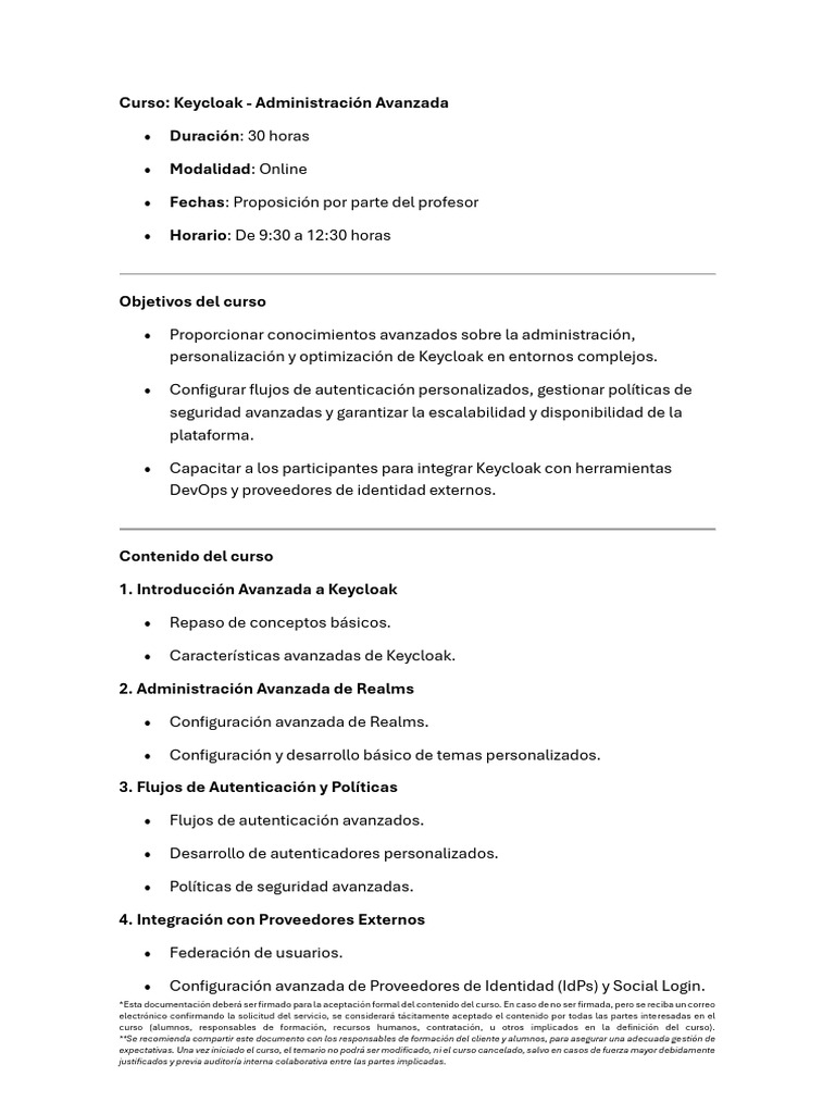 Curso Avanzado de Keycloak Online | PDF | Autenticación | Gestión de ...