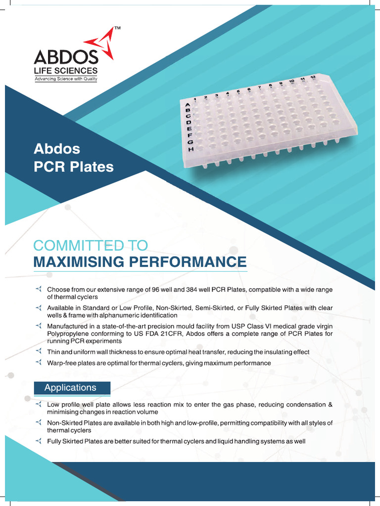 ABDOS PCR Plates Leaflet | PDF