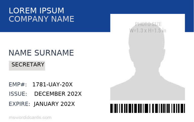 ID Card Format - 29 | PDF