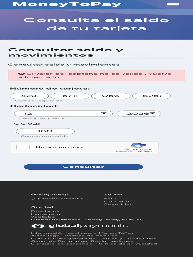 Consulta tu saldo en MoneyToPay | PDF