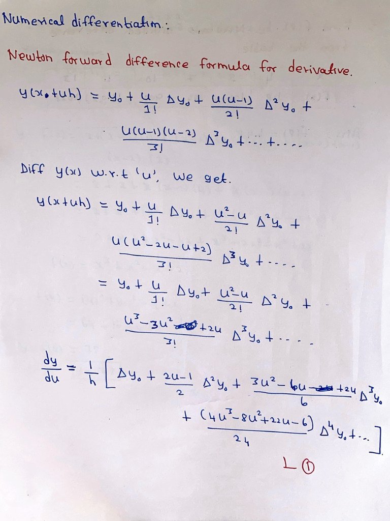 Numerical Differentiation | PDF