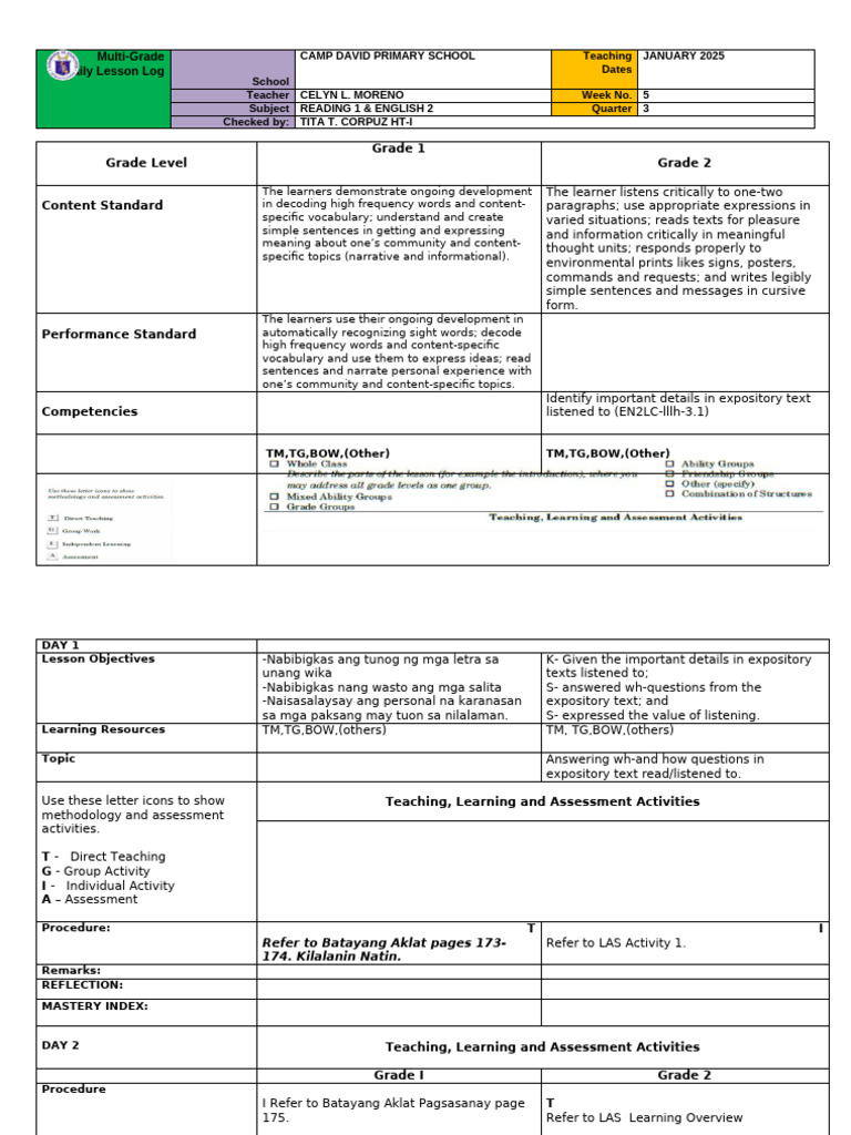 Week 5-Q3-Reading 1 & English 2 | PDF | Vocabulary | Applied Linguistics