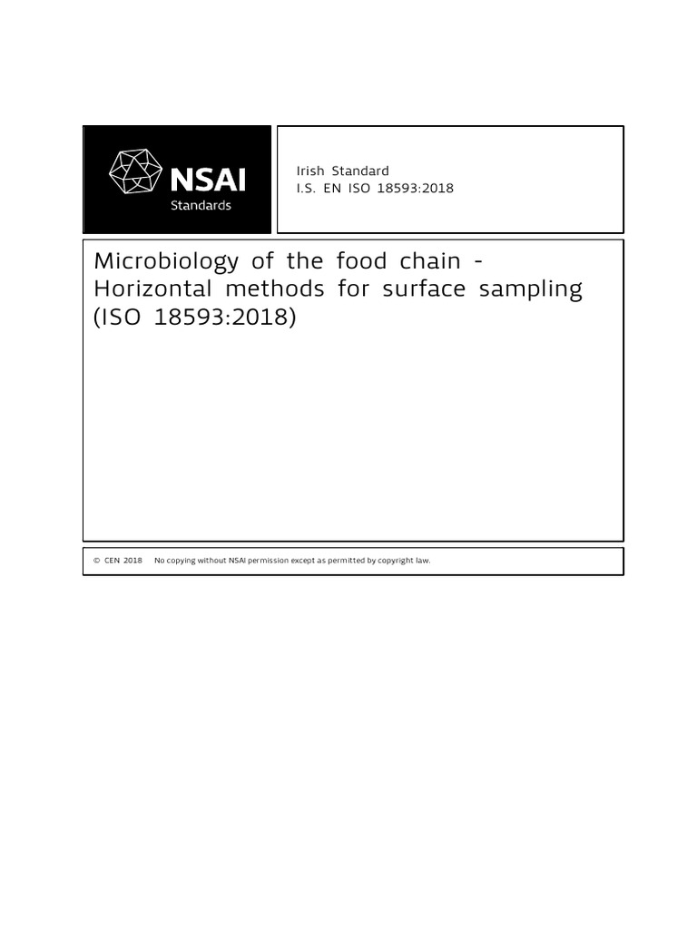 Microbiology of The Food Chain - Horizontal Methods For Surface ...
