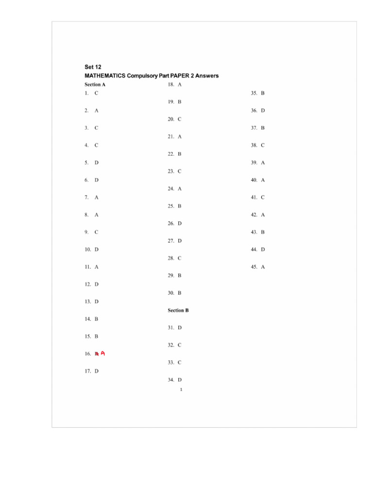 Set 12 - Paper 2 Answers - Update | PDF