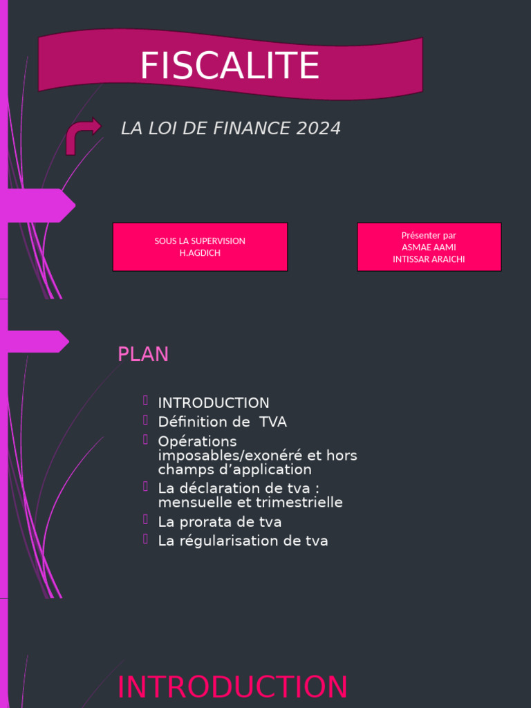 Taux de TVA au Maroc en 2024 | PDF | Taxe sur la valeur ajoutée | Impôts