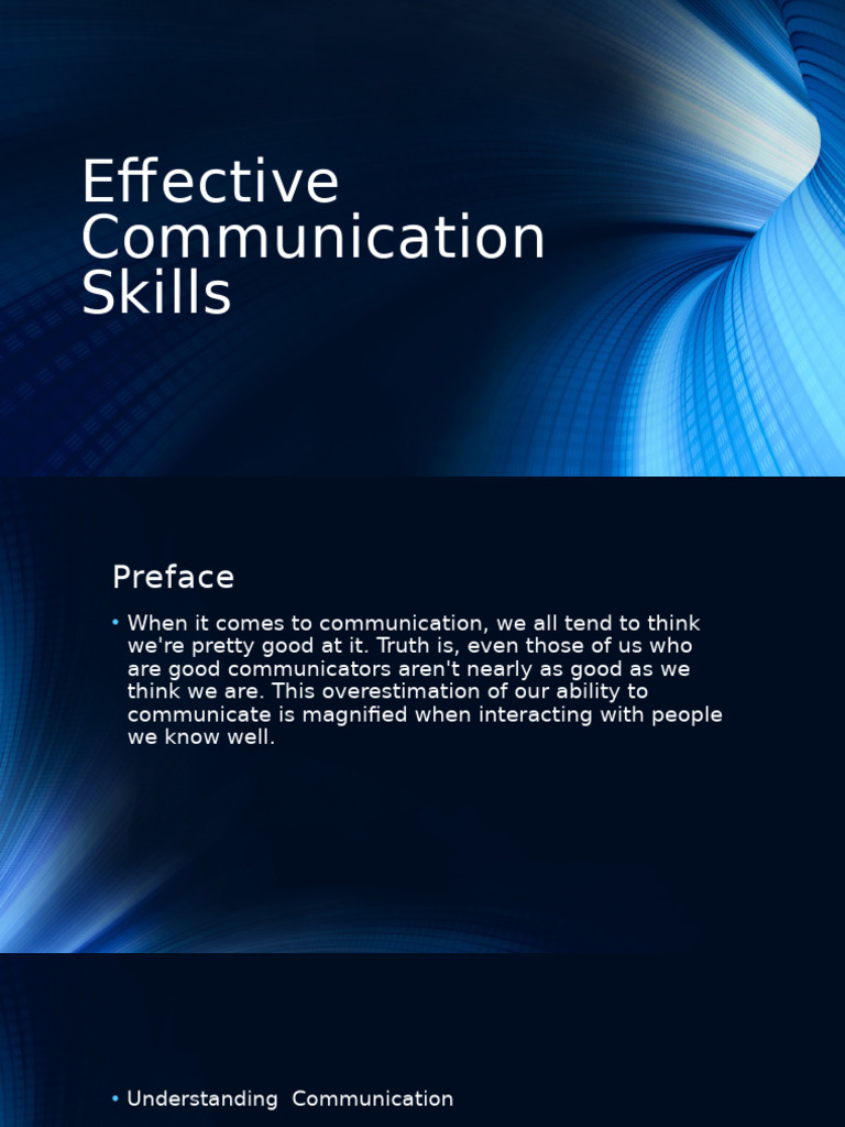Mastering Effective Communication Skills | PDF | Communication | Body ...