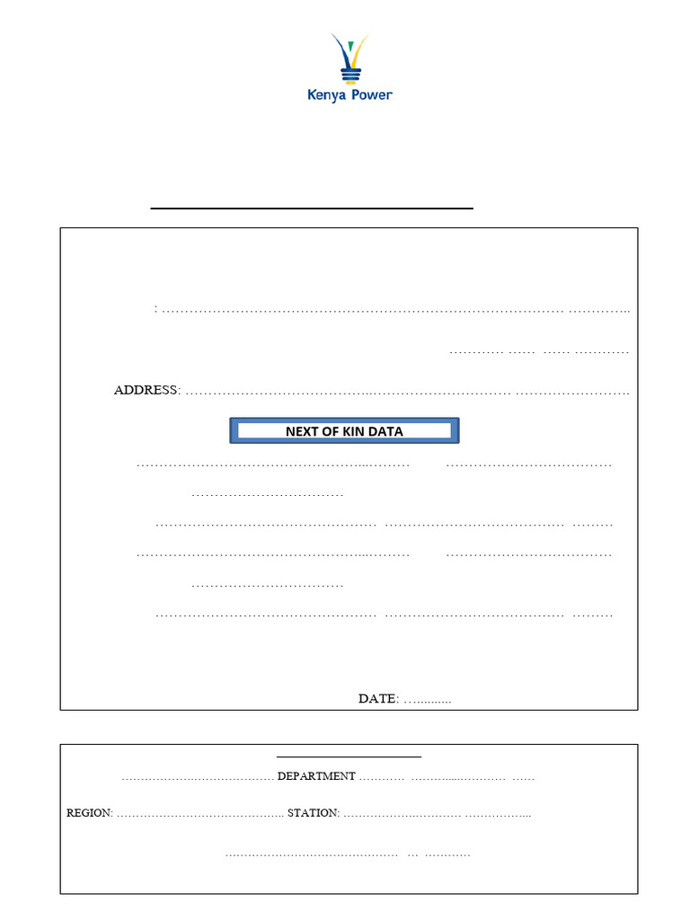 Computer and Next of Kin Form | PDF