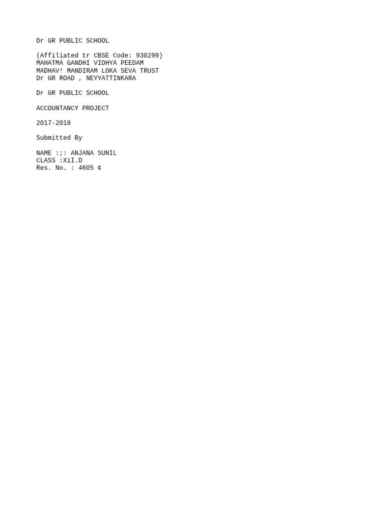 Accountancy Project | PDF