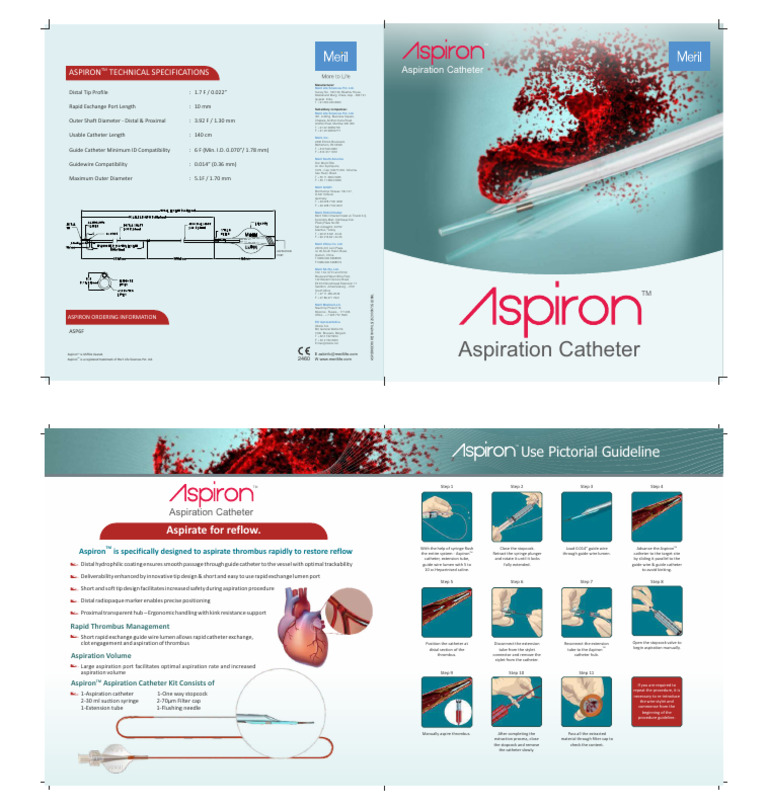 Aspiron Aspiration Catheter Specs | PDF | Medical Equipment