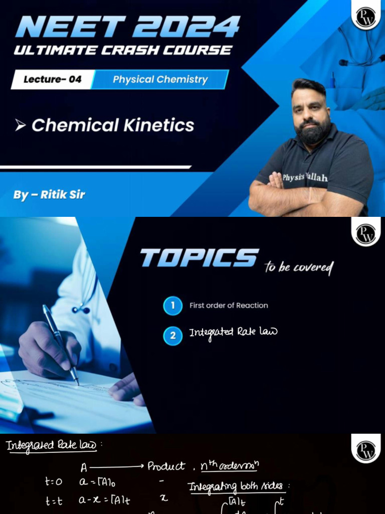Chemical Kinetics 04 - Class Notes - NEET Ultimate Crash Course 2024 | PDF