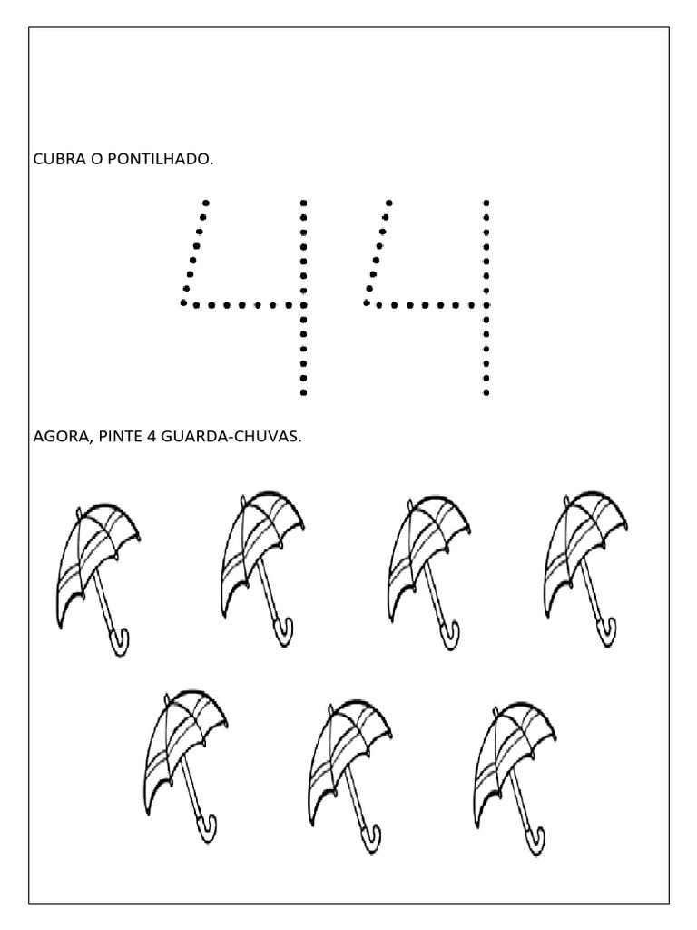 Atividade Numero 4 Pontilhado e Quantidade | PDF