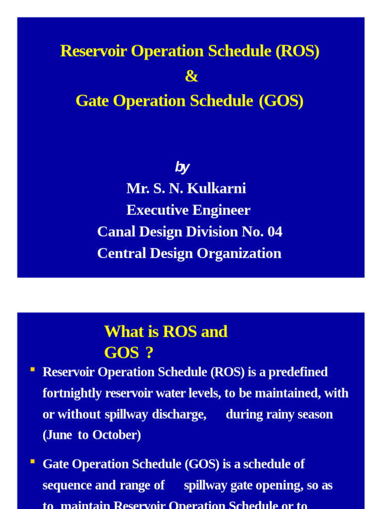 Reservoir Operation and Gate Schedules | PDF | Spillway | Reservoir