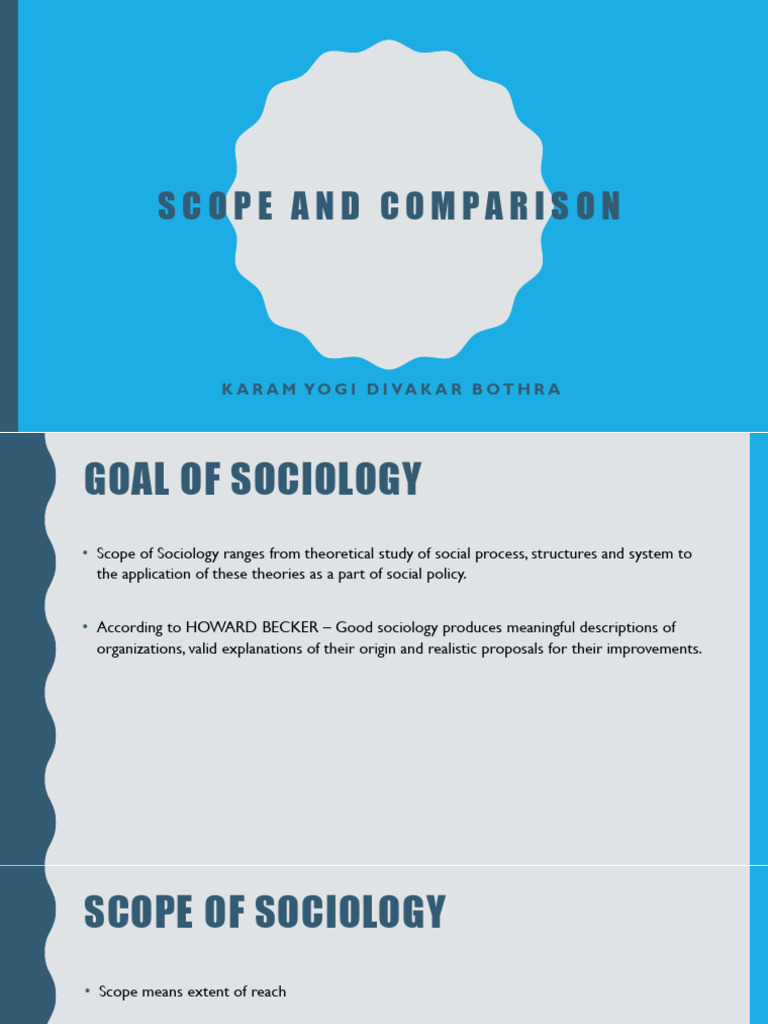 Scope of Sociology by Divakar Bothra | PDF | Sociology | Positivism