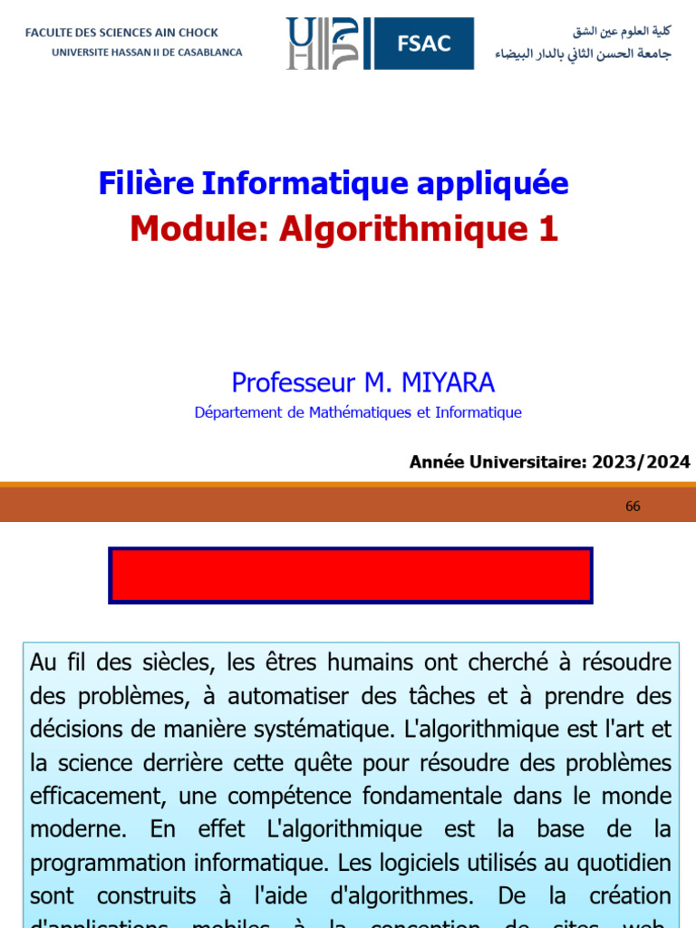 Introduction à l'Algorithmique en Informatique | PDF | Programmation ...