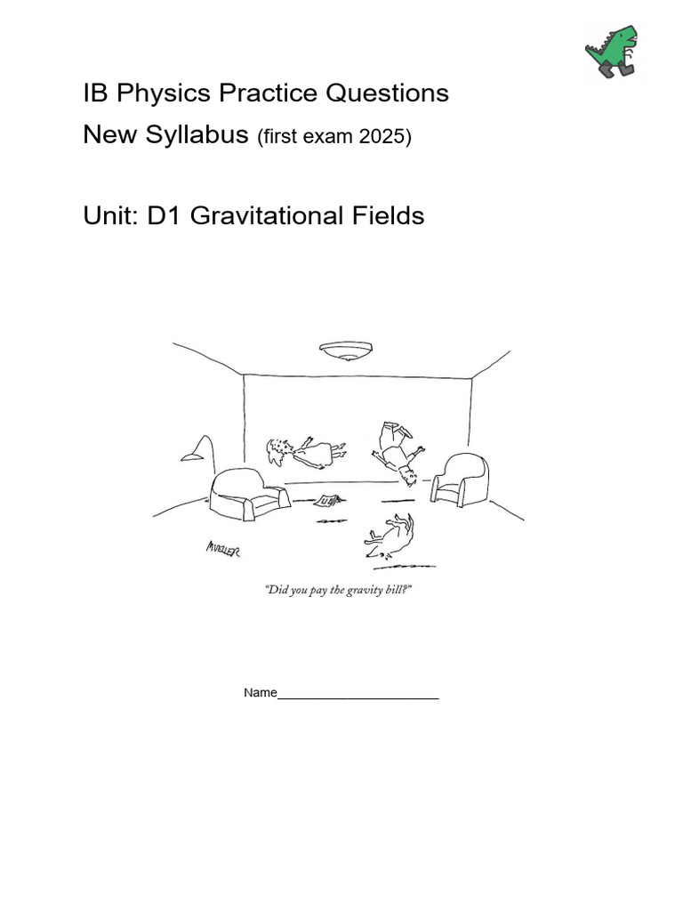 IB Physics Gravitational Fields Questions | PDF | Moon | Solar System