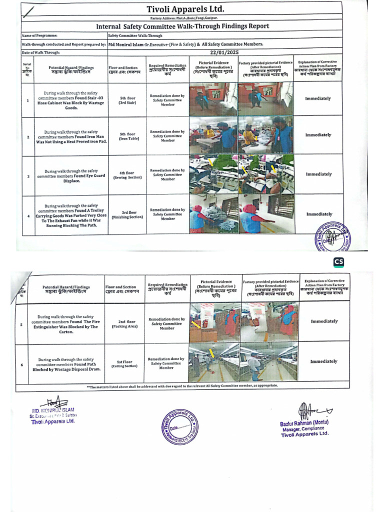 OHS Risk Assasment & Remidation Report-January-2025 | PDF