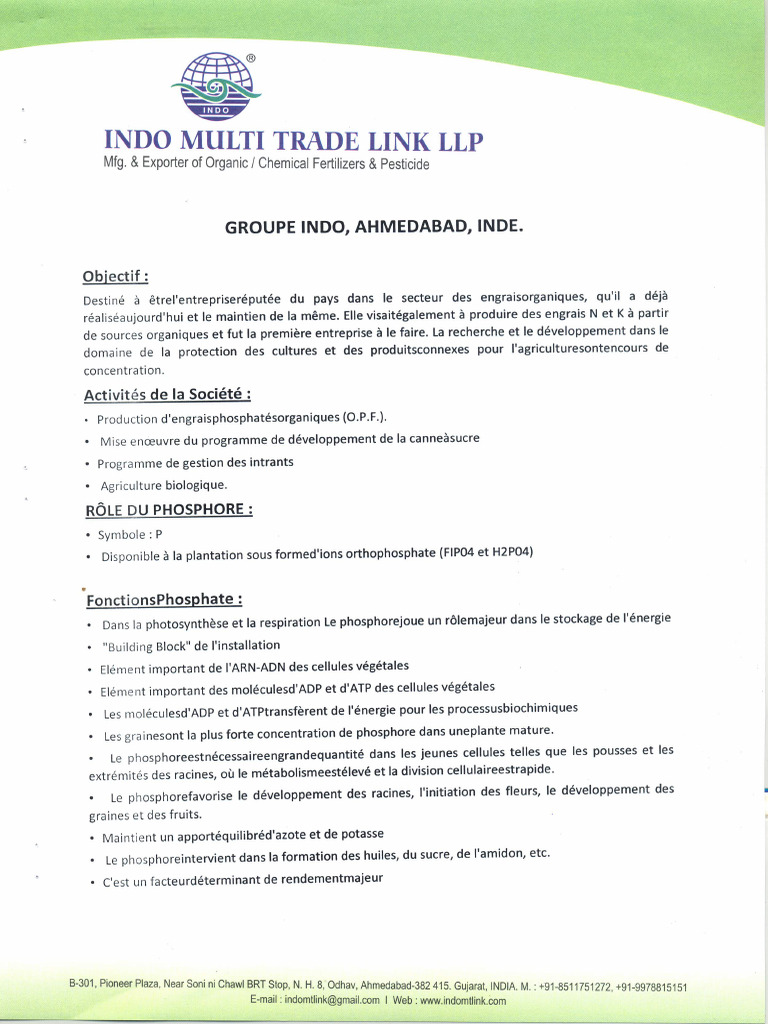 Engrais Opf | PDF