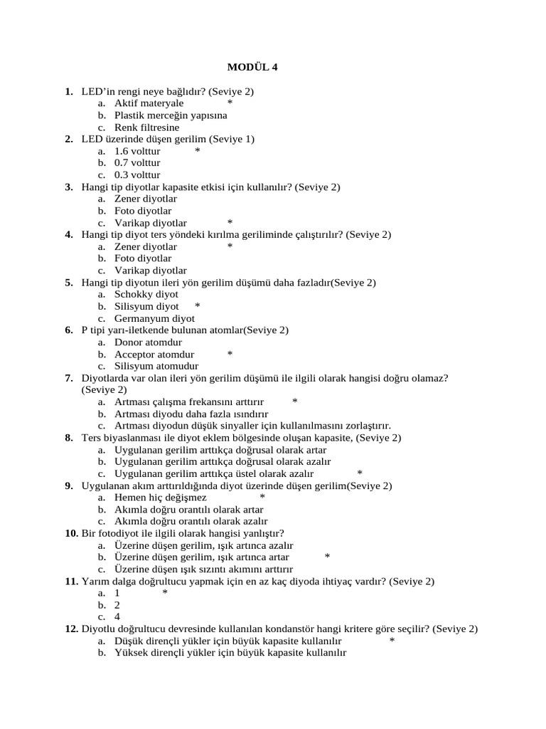 Modül 4 Soruları | PDF