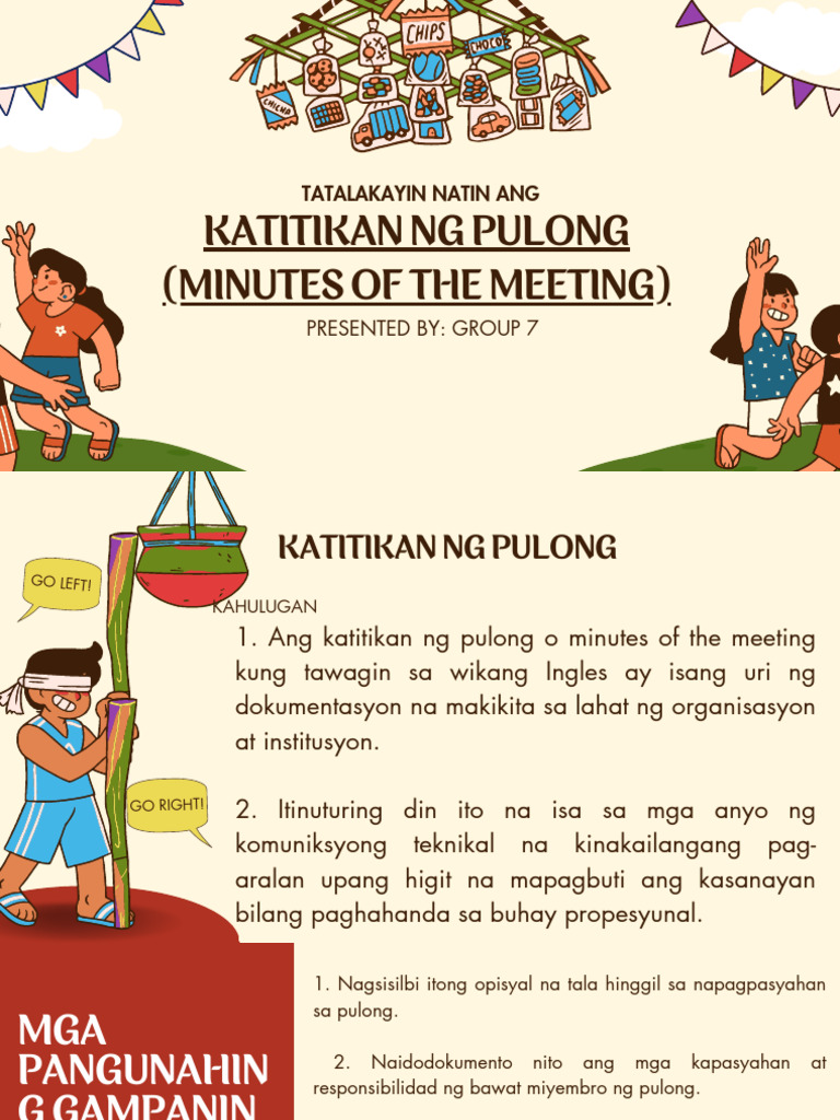 Katitikan NG Pulong (Minutes of The Meeting) | PDF