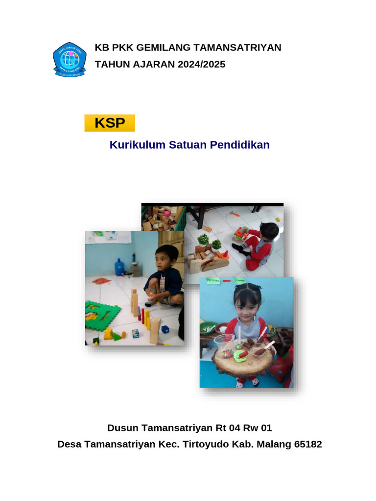 Kurikulum KB PKK Gemilang 2024/2025 | PDF