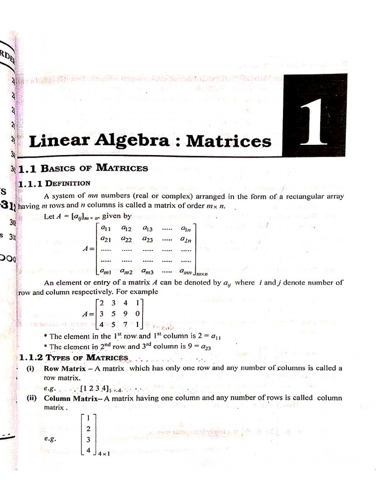 Linear Algebra Matrices | PDF