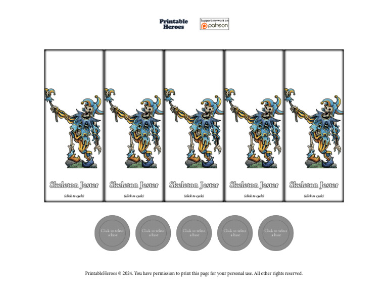 Skeleton - Jester - 01 - Free | PDF