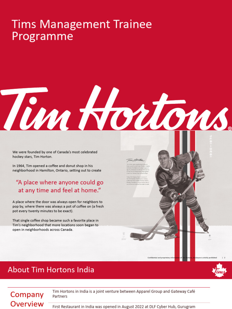 Tim Hortons India Management Trainee Program | PDF