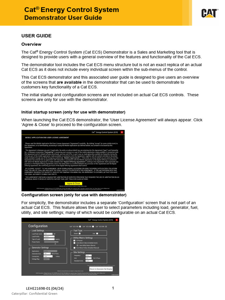 Cat ECS Demonstrator User Guide | PDF | Mains Electricity | Electric ...
