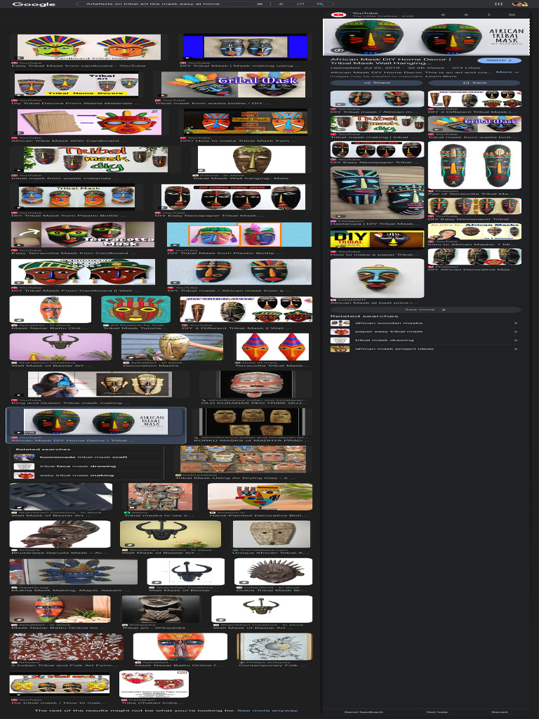 Easy African Tribal Mask Craft Guide | PDF | You Tube | Decorative Arts