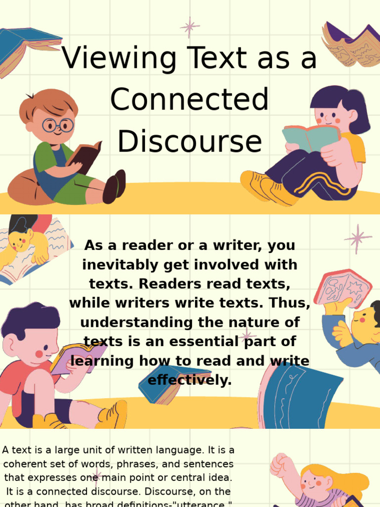 Understanding Text as Connected Discourse | PDF | Discourse | Idea