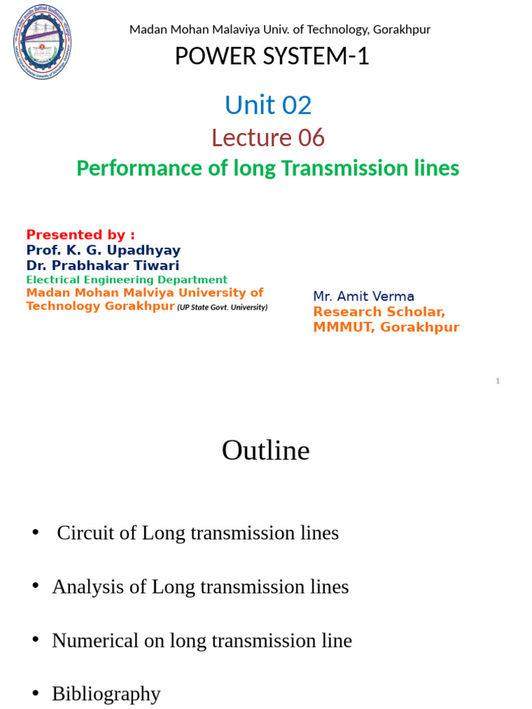 Long Transmission Line Performance Analysis | PDF | Transmission Line ...
