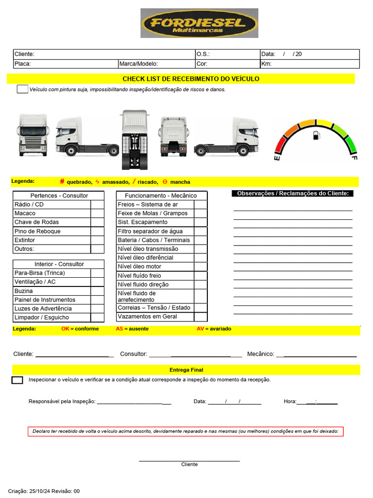 Check List Fordiesel | PDF