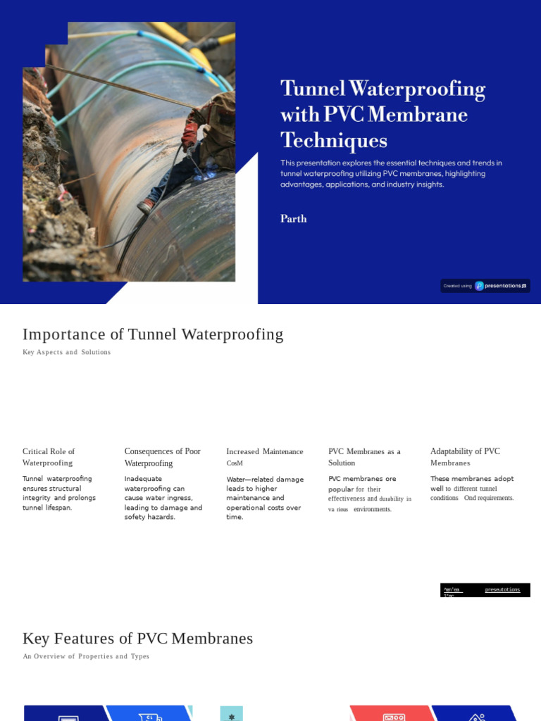 Tunnel Waterproofing Using PVC Membrane Techniques and Trends | PDF ...