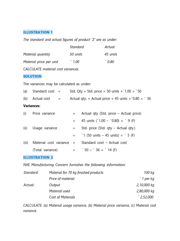 Costing techniques | PDF | Cost Of Goods Sold | Variance