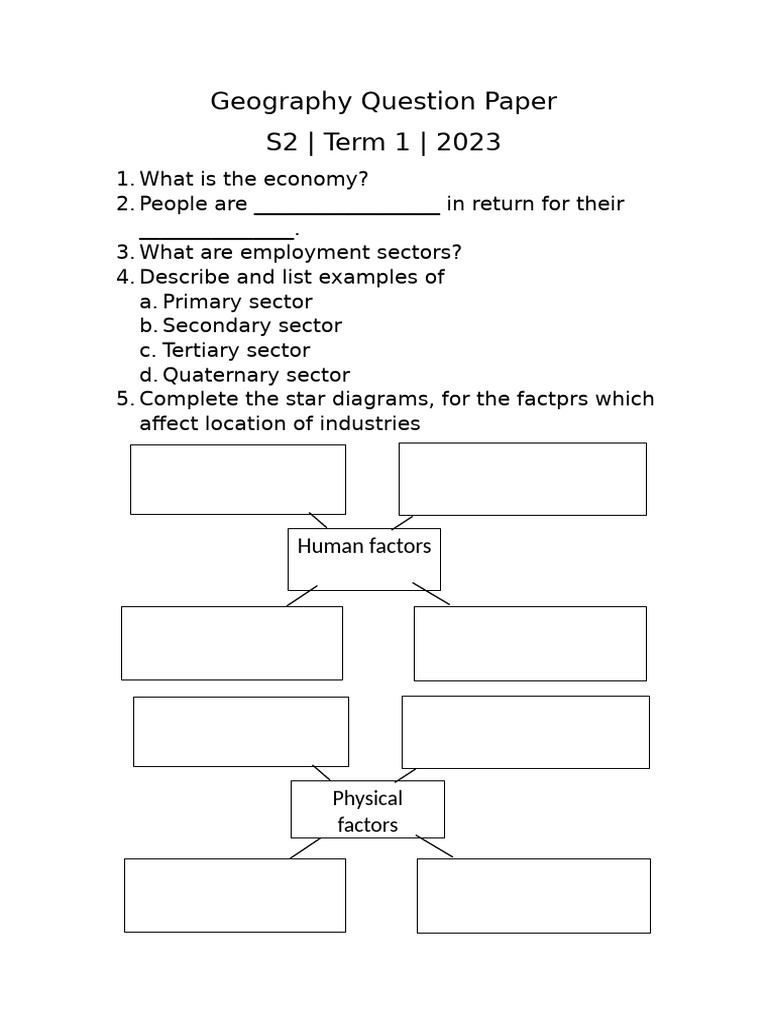 Geography Question Paper: Economy & Farming | PDF | Chocolate | Agriculture