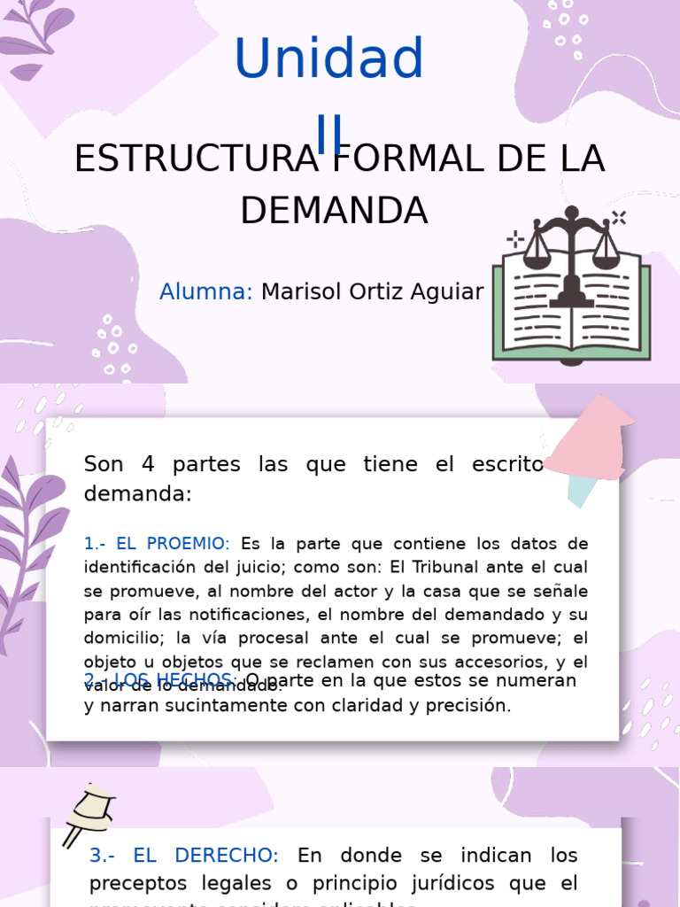 Estructura y Efectos de la Demanda | PDF | Demanda judicial | Ley procesal